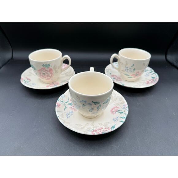 Vintage Johnson Brothers China Lynton Cup & Saucer - Set of 3 - Picture 9 of 9